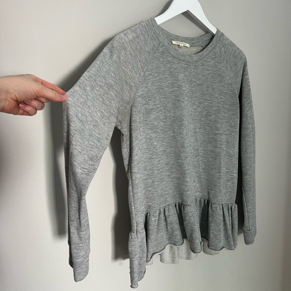 Anthropologie peplum crewneck